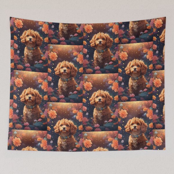 Item preview, Blossoming Cavapoo: A Floral Canine Companion designed and sold by digiscapeart.