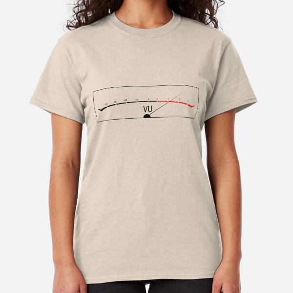 Shirt for Women Design Vu Meter T-Shirt Dj Music House Techno Helmet