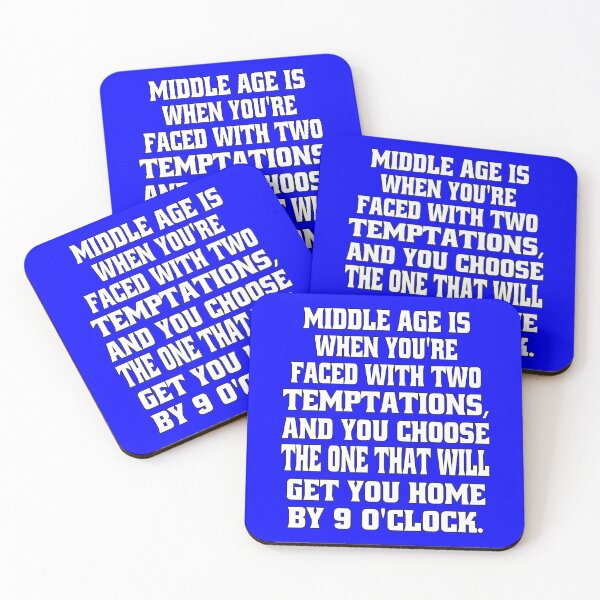 Item preview, Senior Citizen Funny Humor Middle Age Is When You're Faced With Two Temptations designed and sold by fantasticdesign.
