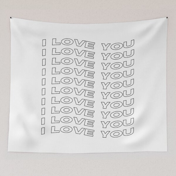 Aperçu de l'œuvre je t'aime je t'aime je t'aime répétition créée et vendue par sillygaydesigns.