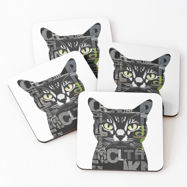 Item preview, black cat in letters designed and sold by MacLis.