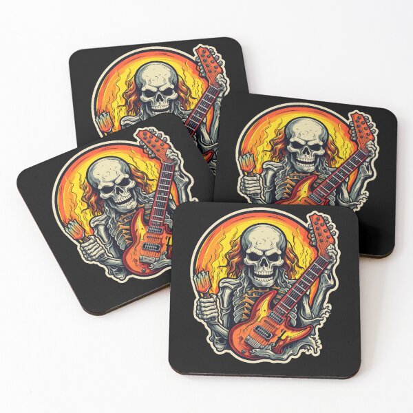 Item preview, Metal Music Skeleton Guitar Player designed and sold by AnnaMDesign.