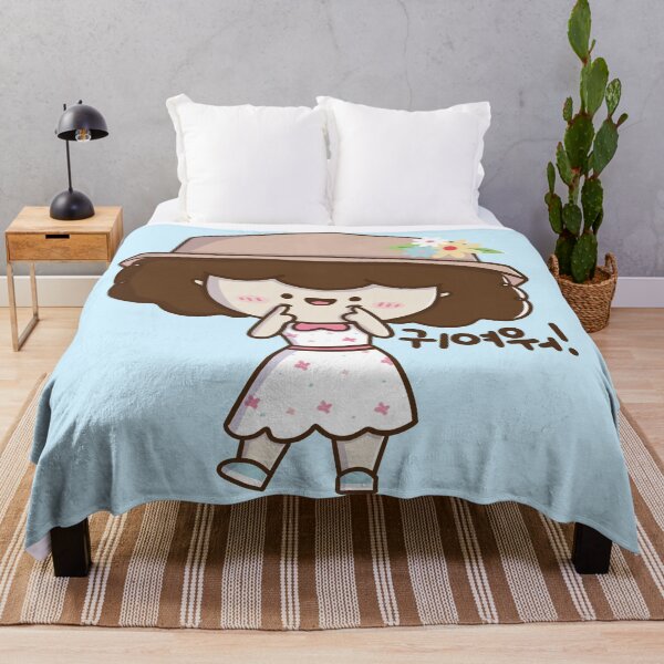 Item preview, Cute Korean Girl in Hat and Dress and says cute in korean designed and sold by Kimchi-style-.