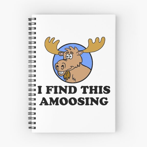 Item preview, I Find This Amoosing Funny Moose Cartoon Pun designed and sold by jaycartoonist.