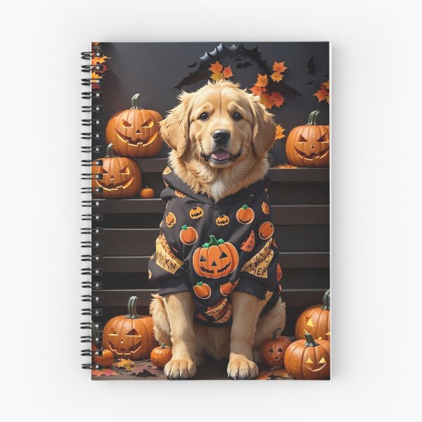 Item preview, Paws & Pumpkins: A Golden Retriever's Halloween designed and sold by digiscapeart.