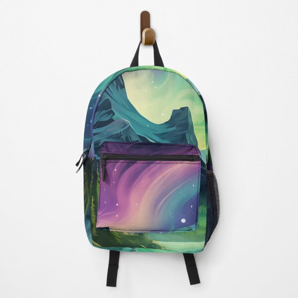 Item preview, Northern Light Aurora Borealis Scenery Mountains Rivers Trees designed and sold by NLTees.