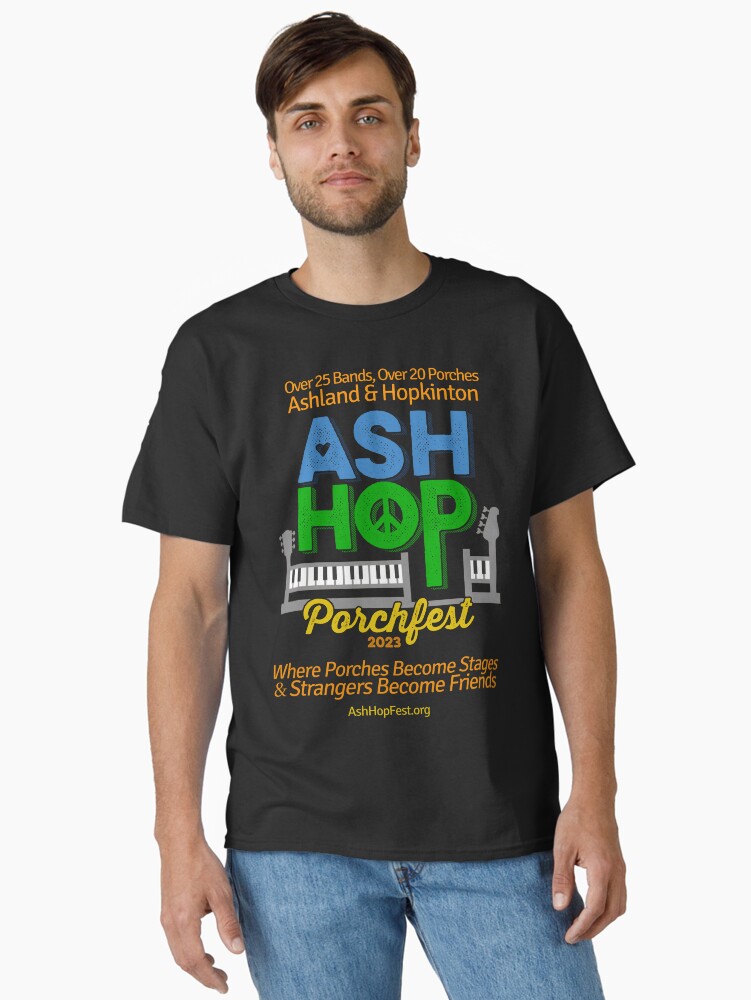 Thumbnail 1 of 7, Classic T-Shirt, AshHop Porchfest - Ashland & Hopkinton (AshHopPorchFest2-2023-09) designed and sold by Regal-Music.