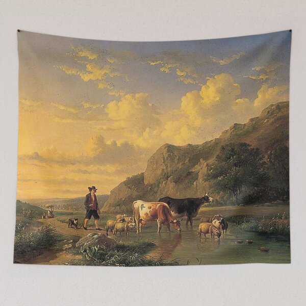 Item preview, Shepherd with Animals designed and sold by tomorrowsart.