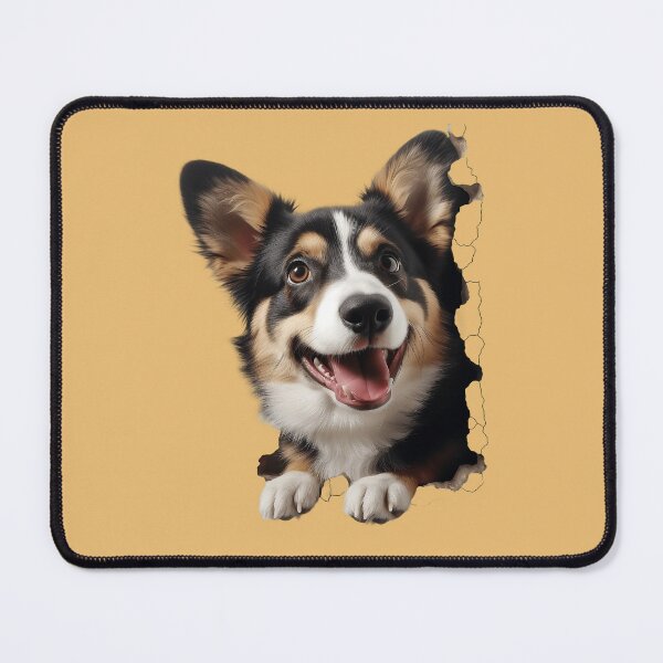 Item preview, Welsh Corgi Dog Breed Popping Out of The Wall #5 designed and sold by DogDigiArt.