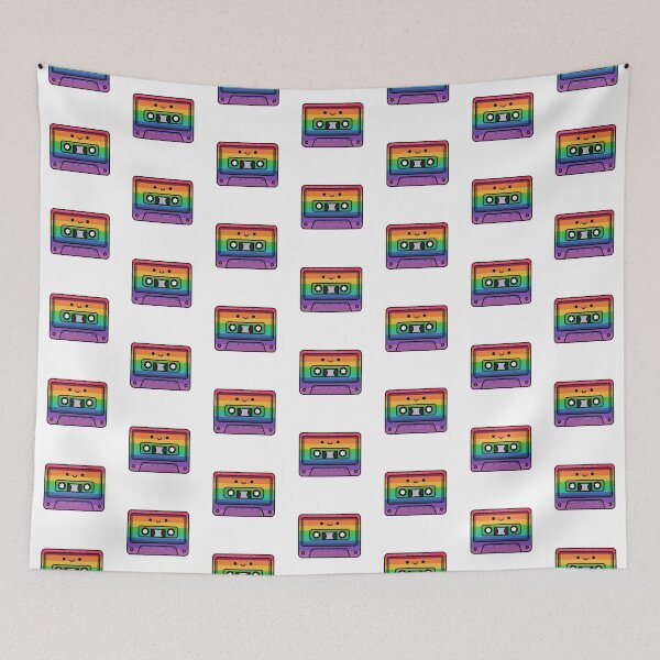 Item preview, Rainbow Cassette designed and sold by SideQuestDoodles.