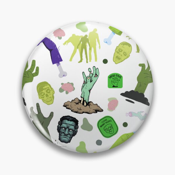 Item preview, Zombie, Zombie Pattern on white designed and sold by Haunted Moon.