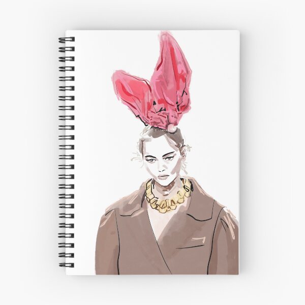Item preview, Girl with pink bow fashion illustration designed and sold by Dilerte.