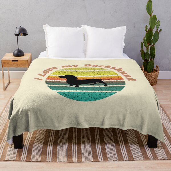 Item preview, Retro Sunset and Dachshund Dog designed and sold by zibziby.