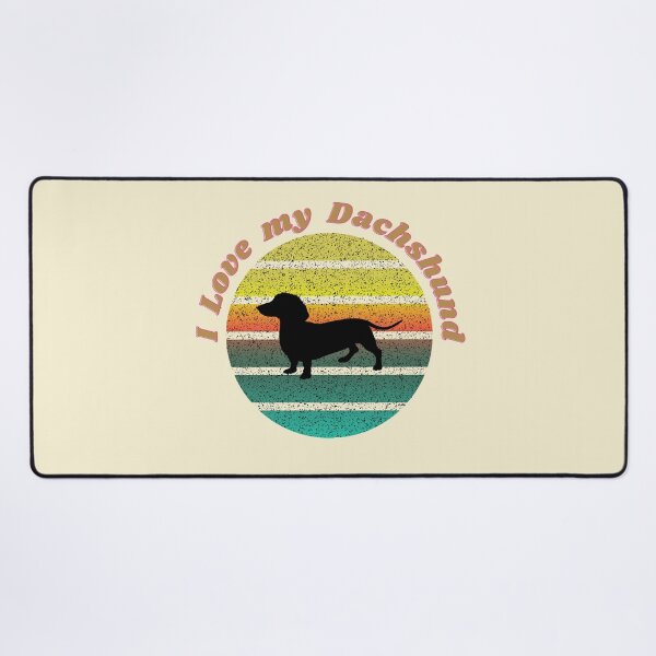 Item preview, Retro Sunset and Dachshund Dog designed and sold by zibziby.