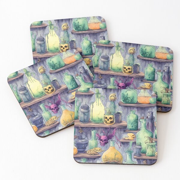 Item preview, Witch’s brew potion lab in seamless pattern designed and sold by mlis.arts.