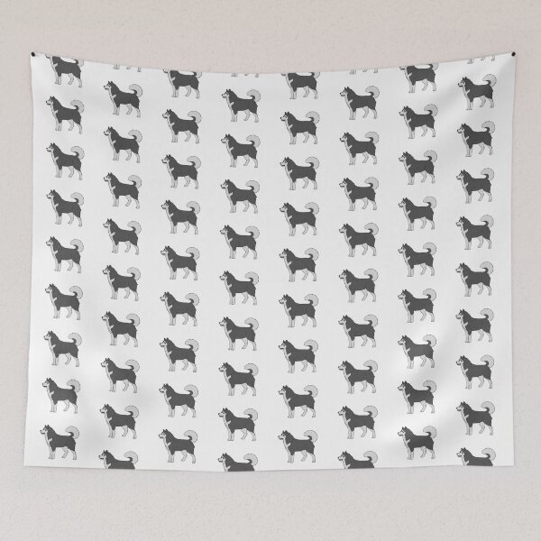 Item preview, Alaskan malamute black and white  designed and sold by Cynthiaetal.