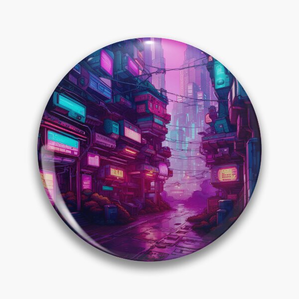 Item preview, Cyberpunk Empty City Street designed and sold by Ink Art Design.