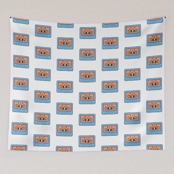Item preview, Blue and Orange Cassette designed and sold by SideQuestDoodles.