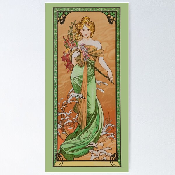 Item preview, Alphonse Mucha (1860 – 1939) "The seasons: Spring" designed and sold by Alexandra Dahl.