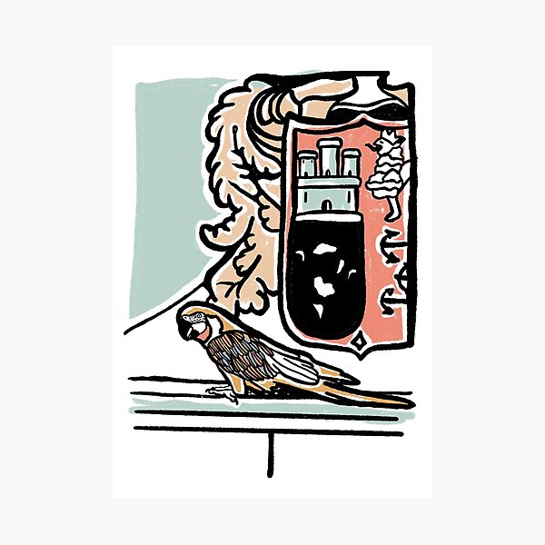 Item preview, Parrot canary island Canary Islands Islas Canarias escudo  designed and sold by Tropical Blood.