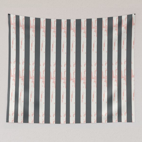 Item preview, Watercolor Tree Trunks: White and Pink Striped Bark on Black designed and sold by ara-designs.