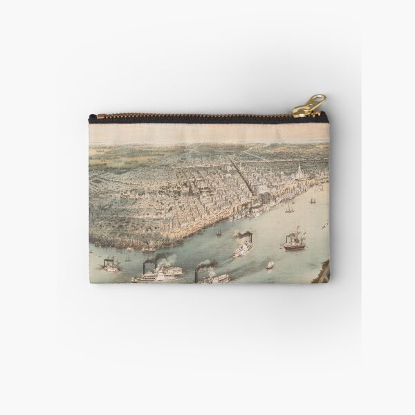 Item preview, New Orleans Louisiana 1851 Bird's Eye View Print designed and sold by VoyagerVintage.