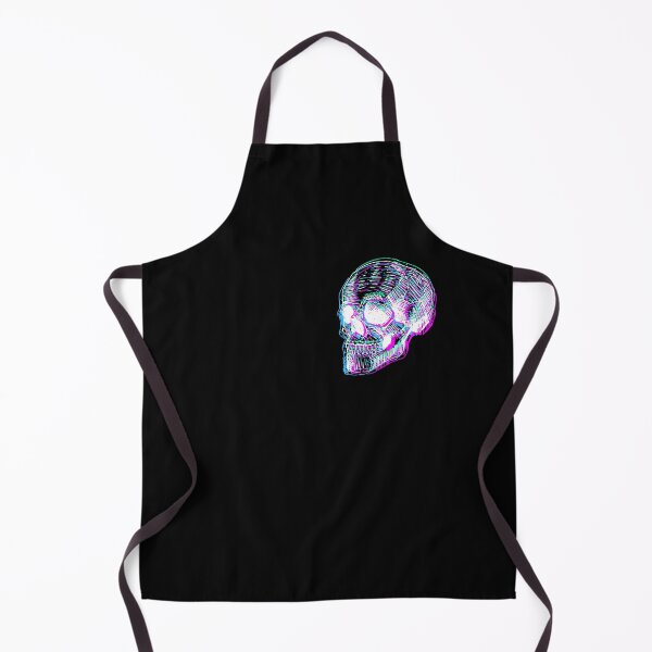 Item preview, Distorted negative optical illusion human skull designed and sold by MonochromeEcho.