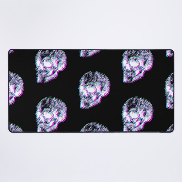 Item preview, Distorted negative optical illusion human skull designed and sold by MonochromeEcho.