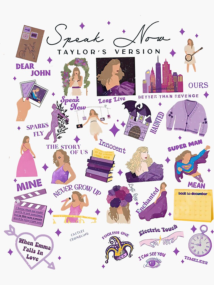 Speak Now (Taylor'S Version), Taylor Swift, Sticker - Woods Grove