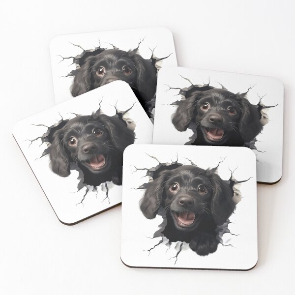 Item preview, Cocker Spaniel dogs breed Popping Out of The Wall #11 designed and sold by DogDigiArt.