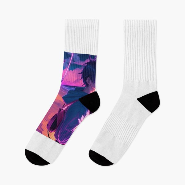 Item preview, "Neon Shores: Where Innocence Meets Anime Boy" designed and sold by AyushAIImage01.