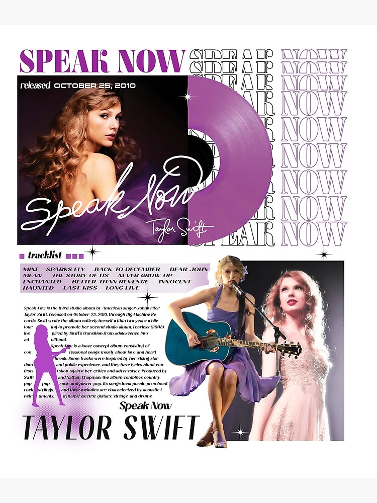 Taylor Swift Speak Now Era, Taylor Swift Eras Tour Poster - Print