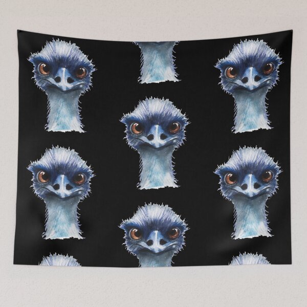 Item preview, Emu bird watercolour painting designed and sold by Funsize-Art.