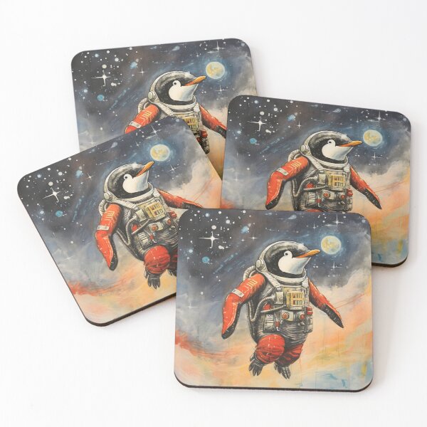 Item preview, astronaut penguin designed and sold by Quijote-.