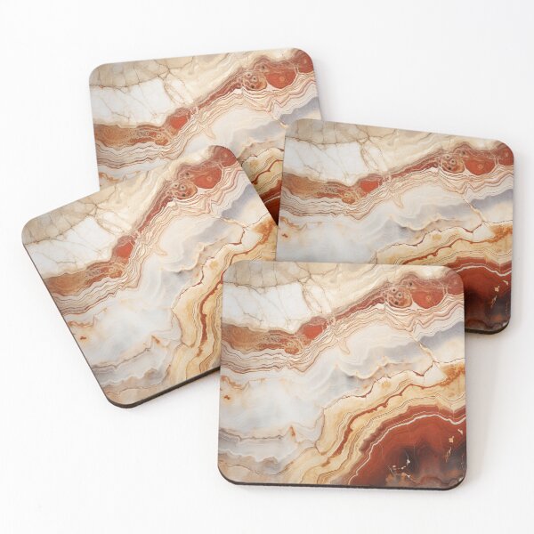 Item preview, Multicolor caramel marble pattern designed and sold by SmileshareShop.