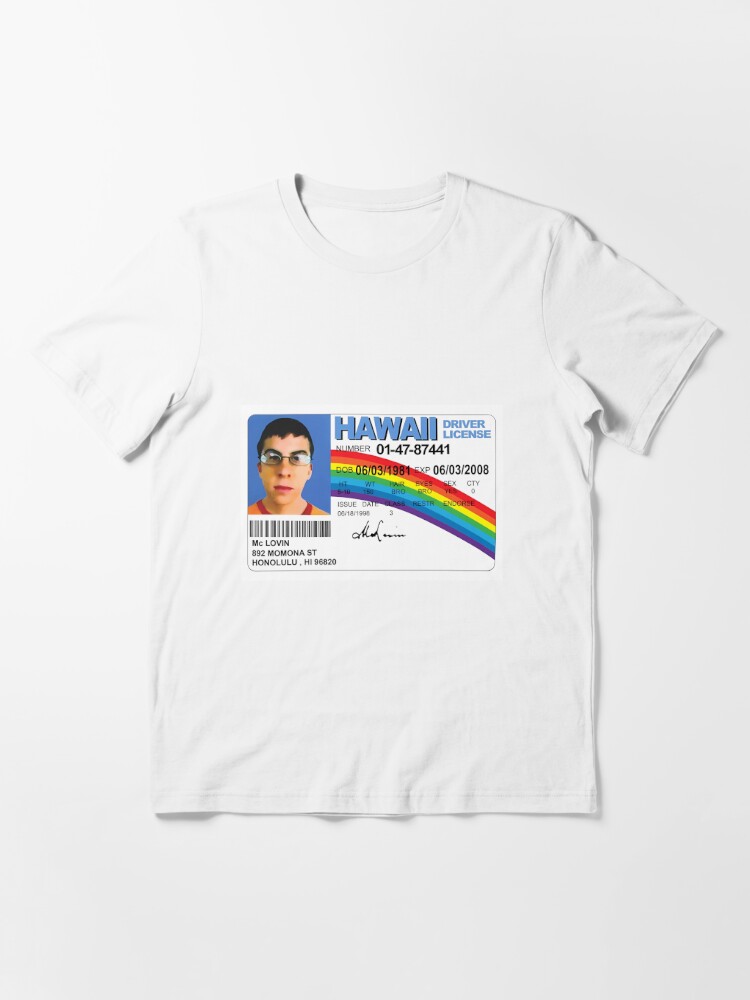 Mens Womens T-Shirt McLovin Cotton Fake Shirt Id Unisex Tee