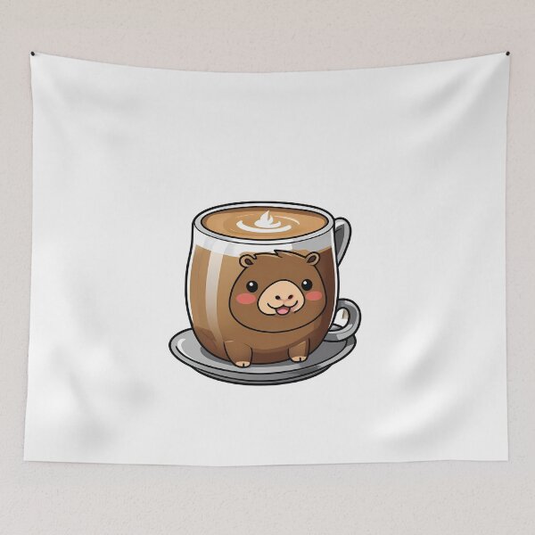Item preview, Capyccino Bliss: Caffeine and Capybaras designed and sold by Mechanical-Artt.