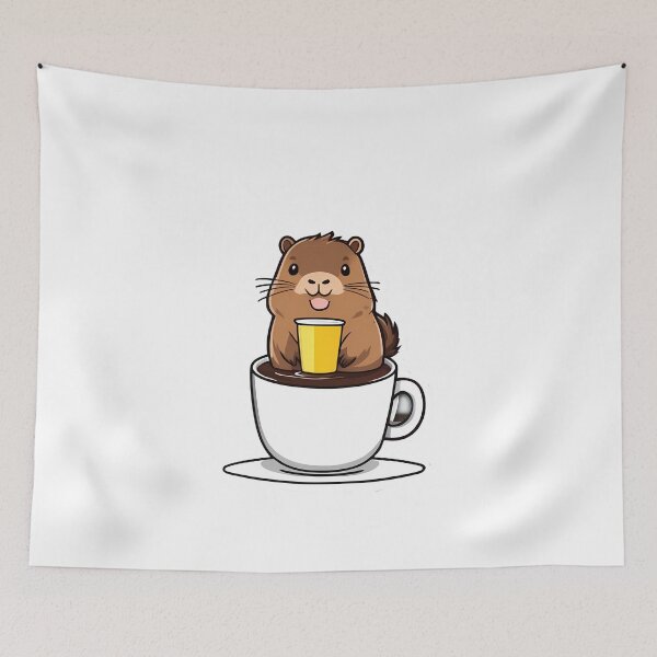 Item preview, Capybara Coffee Dream designed and sold by Mechanical-Artt.