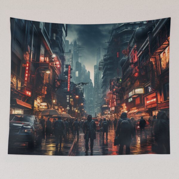 Item preview, modern cityscape  designed and sold by Desiyuchi.