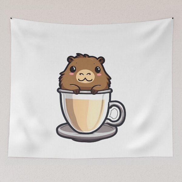 Item preview, Capyccino Art: Coffee & Capybaras designed and sold by Mechanical-Artt.