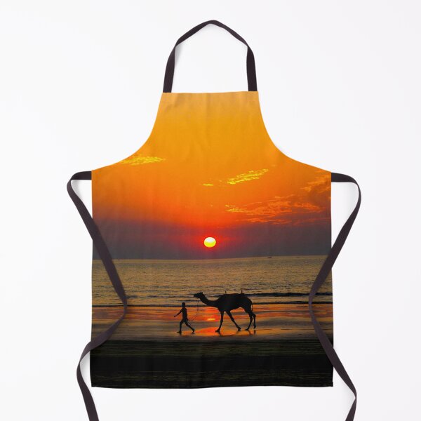 Item preview, WATERSCAPES #43 - Boy Walking Camel on Beach at Sunrise/Sunset designed and sold by DEL-Productions.