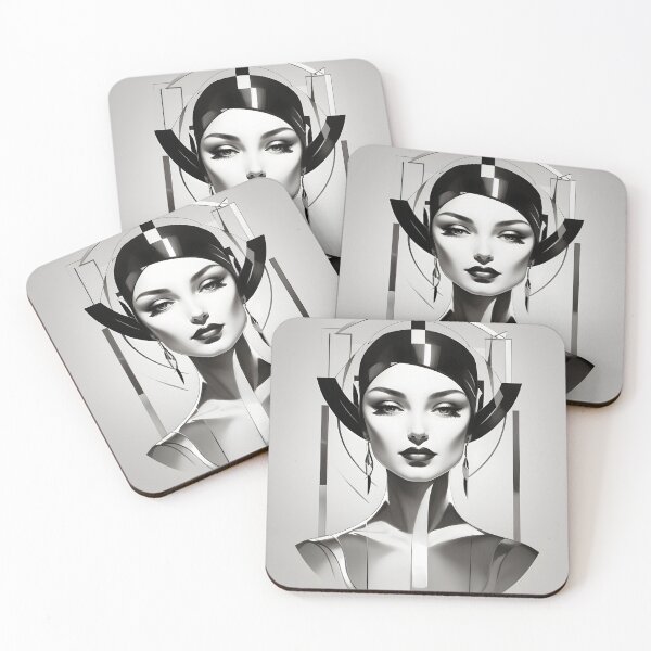 Item preview, Metropolis: Elegant woman in Bauhaus style: art print, clothing, wall decor designed and sold by VonRauenfeld.