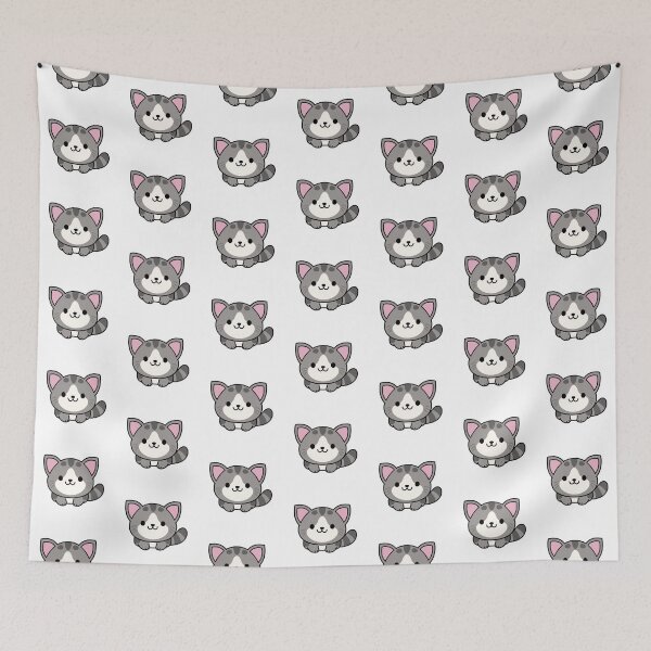 Item preview, Grey and White Cat designed and sold by SideQuestDoodles.