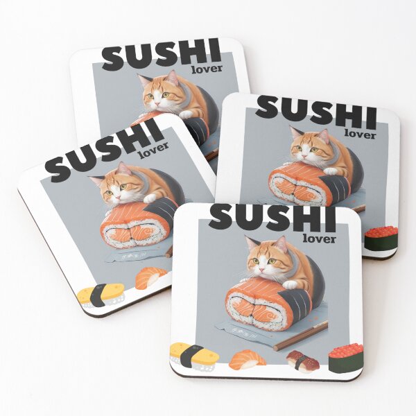 Item preview, A Cat love Sushi Cat lover sushi addict designed and sold by Nippitchaya.