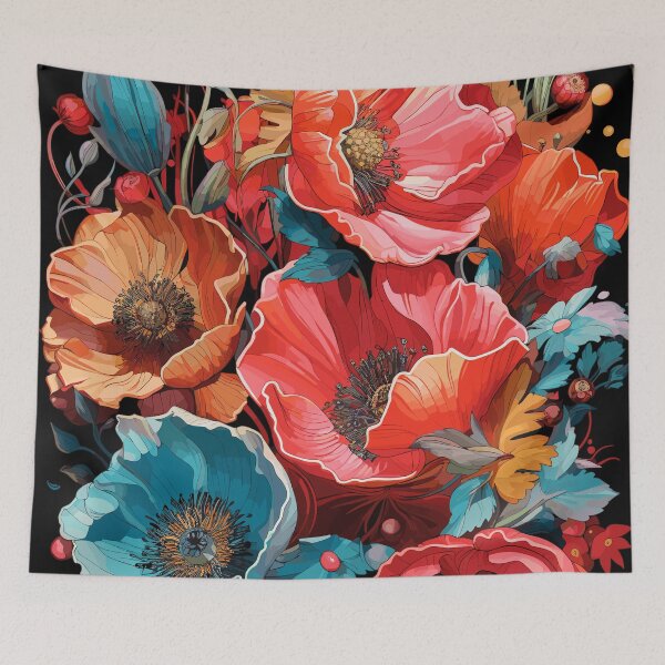 Item preview, Harmony of Poppy Flowers designed and sold by TheFrenchVegan.