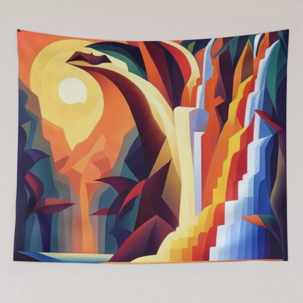 Aperçu de l'œuvre Cascades en cascade dans la jungle créée et vendue par George Hutton Hunter.
