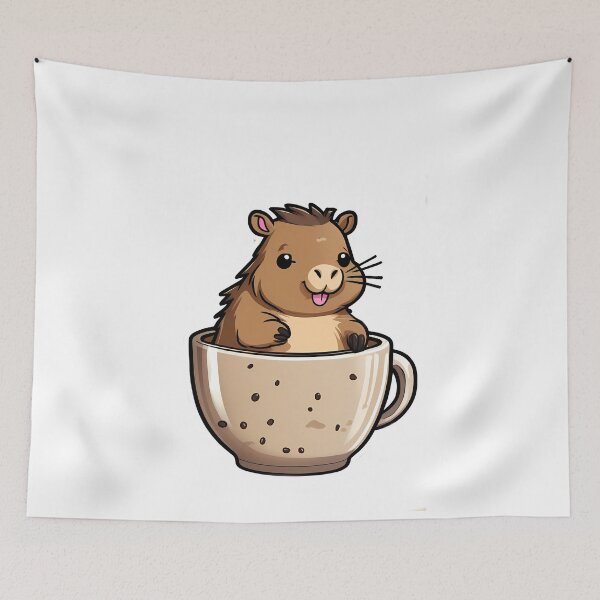 Item preview, Capyccino Love: Coffee & Capybaras designed and sold by Mechanical-Artt.