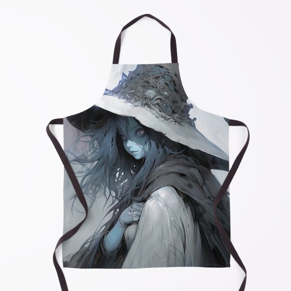 Item preview, Creepy Blue Gray Witch Anime Girl designed and sold by bubblegoth.