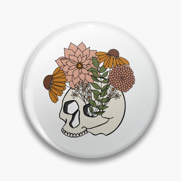 Item preview, Floral Skull designed and sold by littlescooter.
