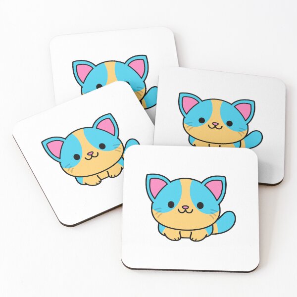 Item preview, Blue and Yellow Cat designed and sold by SideQuestDoodles.